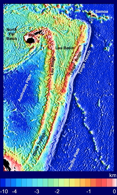 Bathymetry Image of Lau Basin